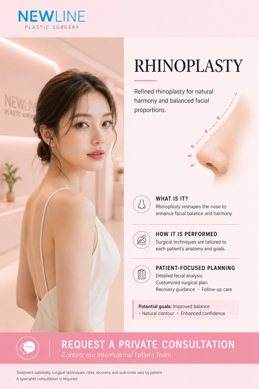 Rhinoplasty at Newline Clinic, Busan